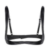Image of Women Lingerie bra top bikini 2019 Faux Leather Adjustable Wire-free Open Cup Shelf Bra Exposed Breasts Nipples sexy bra tops