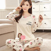 Image of Women Mickey Pajamas Set Cartoon Minnie Girl Sleepwear Pijama Long Women Pyjamas Suit Female Clothing Set 2019 Nightwear
