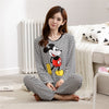 Image of Women Mickey Pajamas Set Cartoon Minnie Girl Sleepwear Pijama Long Women Pyjamas Suit Female Clothing Set 2019 Nightwear