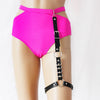 Image of Women Nice Sexy Punk Goth Heart PU Leather Elastic Garter Belt Leg Thigh Ring Clothing Accessory Spring Summer Leg Harness
