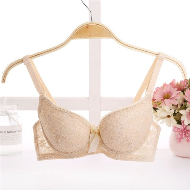 Women Padded Bras for Lady Lace Sexy Lingerie Brassiere Sexy Lace Floral Bra Bralette Underwear