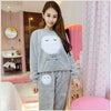 Image of Women Pajama Sets 2019 Autumn winter Flannel Cartoon Warm Pyjamas Women Homewear Animal Sleepwear Cat female pajama