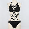 Image of Women Punk Gothic Sexy Bodysuit Lingerie Backless Teddies Hip Exotic Bodysuit Babydoll Nightwear