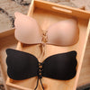 Image of Women Self Adhesive Strapless Bandage Backless Solid Bra Stick Gel Silicone Push Up Women's Underwear Invisible Bra