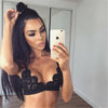 Image of Women Sexy Bras Lingerie Floral Sheer Lace Bra Seamless Bralette Cup Wireless Reggiseno Brassiere Lingerie Femme