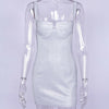 Image of Women Sexy Dress Bodycon Sleeveless Evening Party Sequins Strappy  Mini Dress