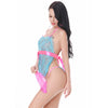 Image of Women Sexy Garter Lingerie Self Tie Lace Babydoll Sets Erotic Sleepwear Crotchless G-String Sex Underwear Flirt Feather Porno