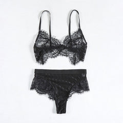 Women Sexy Lace Bra+Brief Sets New Summer Lace Lingerie Nightwear Babydoll High Waist Underwear Bra Set Hot