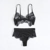 Image of Women Sexy Lace Bra+Brief Sets   Summer  Lace Lingerie Nightwear Babydoll High Waist  Underwear Bra Set For Women