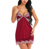 Image of Women Sexy Lace Night Dress Lingerie Deep V Nightgowns Casual Home Dress Nightdress Fashion Sleepwear Summer Homewear #D
