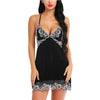 Image of Women Sexy Lace Night Dress Lingerie Deep V Nightgowns Casual Home Dress Nightdress Fashion Sleepwear Summer Homewear #D