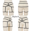 Image of Women Sexy Leg Harness Garter Belt Elastic Cage Hollow Leg Gothic Suspender Strap Underwear Leg Strap Garte