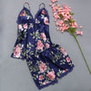Image of Women Sexy Lingerie Homewear Set Silk Satin Sleepwear Sex Flower Lace Sleepsuits Set V-neck Temptation Night Underwear Mujer2019