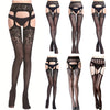 Image of Women Sexy Lingerie Hot Erotic Style Pantyhose Mesh Fishnet Open Pantyhose Lace Babydoll Stockings Thigh Sheer Tights Pantyhose