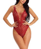Image of Women Sexy Lingerie Pajamas Romper Sling Lace Deep V Bodysuit Lace Up Hollow Underwear Bodysuit Costumes sleepwear Nighties