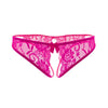 Image of Women Sexy Lingerie hot erotic sexy panties Open Crotch porn lace underwear Crotchless underpants sex wear briefs with bow front