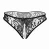Image of Women Sexy Lingerie hot erotic sexy panties Open Crotch porn lace underwear Crotchless underpants sex wear briefs with bow front
