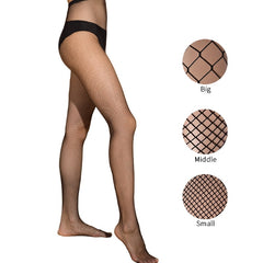 Women Sexy Transparent Slim Fishnet Pantyhose Club Party Net Holes Black Tights Thigh High Stockings Small/Middle/Big 2019