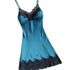 Image of Women Sleepwear Silk Satin Lace Robe Dress Babydoll Nightdress Ladies Sexy Lingerie Nightgown Dresses Sleepshirts Homewear *X
