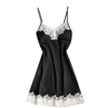 Image of Women Sleepwear Silk Satin Lace Robe Dress Babydoll Nightdress Ladies Sexy Lingerie Nightgown Dresses Sleepshirts Homewear *X