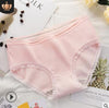 Image of Women Soft Briefs Sexy Lingerie High Quality Women's Panties Underwear Cotton sexy Mid waist Solid Color Breathable Briefs 2019