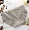 Image of Women Soft Briefs Sexy Lingerie High Quality Women's Panties Underwear Cotton sexy Mid waist Solid Color Breathable Briefs 2019