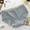 Image of Women Soft Briefs Sexy Lingerie High Quality Women's Panties Underwear Cotton sexy Mid waist Solid Color Breathable Briefs 2019