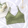 Image of Women Tank Crop Top Bra Underwear Seamless Tube Top Back Hollow Lingerie Wire Free Intimates With Removable Padded 2019