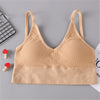 Image of Women Tank Crop Top Bra Underwear Seamless Tube Top Back Hollow Lingerie Wire Free Intimates With Removable Padded 2019