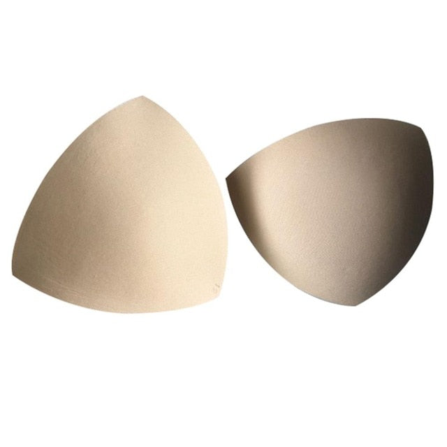 Women Triangle Cups Bikini Sports Bra Pad Chest Push Up Insert Foam Pads Swimsuit Padding Accessories