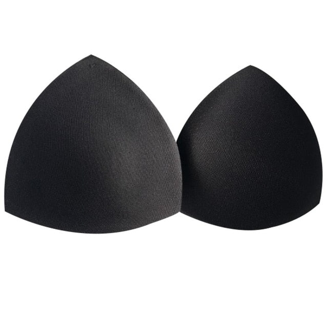 Women Triangle Cups Bikini Sports Bra Pad Chest Push Up Insert Foam Pads Swimsuit Padding Accessories