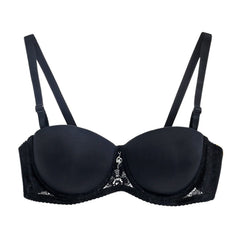 Women Ultra Thick Padded Bra Sexy Lace Bralette Underwear Adjusted Straps Sheer Bra Lingerie Brassiere
