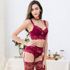 Image of Women Underwear Solid Bra Briefs Sets Sexy Plus Size Lingerie Suit Lace Bra And Panties Female Push Up Bra Set