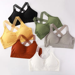 Women Yoga Sport Bra Women Shockproof Sexy Back Sports Bras Breathable Athletic Fitness Running Gym Vest Tops Sportswear Bras