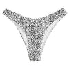 Image of Women bikini thong Sexy high Leg panties Leopard Swimwear Bathing Beachwear Swimming Shorts brazilian swimsuit bottoms #c
