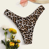Image of Women bikini thong Sexy high Leg panties Leopard Swimwear Bathing Beachwear Swimming Shorts brazilian swimsuit bottoms #c