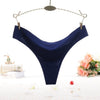 Image of Women ruffles Underwear Invisible Seamless T Panties G-String Female Sexy Thongs Intimates Lingerie Ladies Briefs 1pcs sf2051