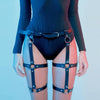 Image of Women's Belt For Stocking Garters Female Faux Leather Harness Leg Cage Body Bondage Adjustable Harajuku Garter Belt Harness Punk