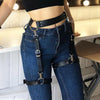 Image of Women's Belt For Stocking Garters Female Faux Leather Harness Leg Cage Body Bondage Adjustable Harajuku Garter Belt Harness Punk