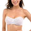Image of Women's Convertible Basic Sheer Underwire Non-padded Multiway Strapless Lace Bra