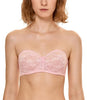 Image of Women's Convertible Basic Sheer Underwire Non-padded Multiway Strapless Lace Bra