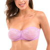 Image of Women's Convertible Basic Sheer Underwire Non-padded Multiway Strapless Lace Bra