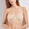 Image of Women's Convertible Basic Sheer Underwire Non-padded Multiway Strapless Lace Bra