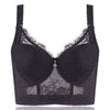 Image of Women's Full Coverage Underwired Non Padding Breathable Balconette Sheer Floral Lace Bra Plus Size 34-46 B C D E F G H I J