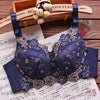 Image of Women's Full coverage Underwired Non Padding Sheer Floral Lace Breathable Balconette Bra Plus Size 34 36 38 40 42 44 46 48 B-H