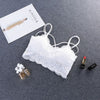 Image of Women's Lace Bra Mesh Bralette Lingerie Seamless Unpadded Floral Bras Female Brassiere