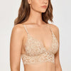Image of Women's Lightly Lined Wirefree Maternity Nursing Bra Lace Longline