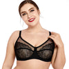 Image of Women's  No Padding Sheer Lace Full Cup Plus Size Unlined Underwire Bra Breathable