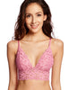 Image of Women's Removable Pads Wire Free Longline Cute Bra Lace Bralette
