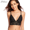 Image of Women's Removable Pads Wire Free Longline Cute Bra Lace Bralette